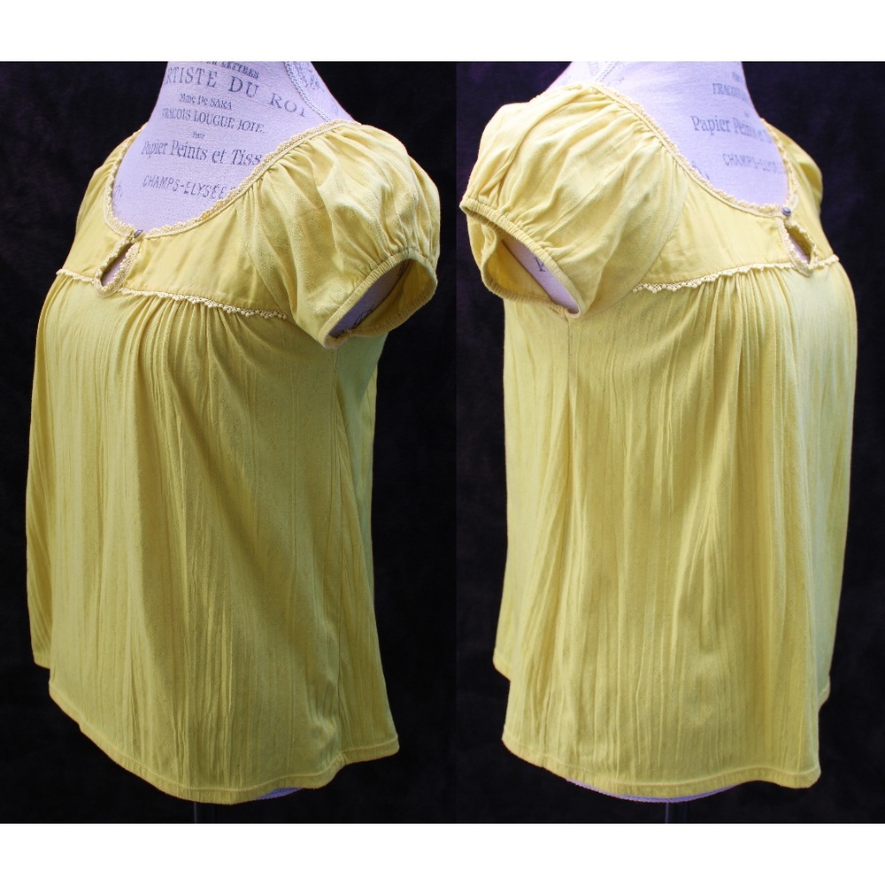 Anthropologie Yellow Blouse By Ric Rac Size XS - Picture 2 of 8